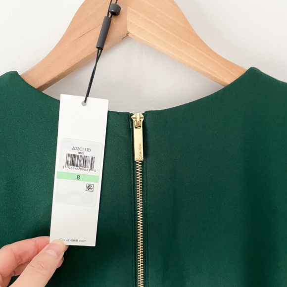 Calvin Klein // Green Tulip Sleeve Sheath Dress - The Perfect Holiday Dress - Picture 6 of 6
